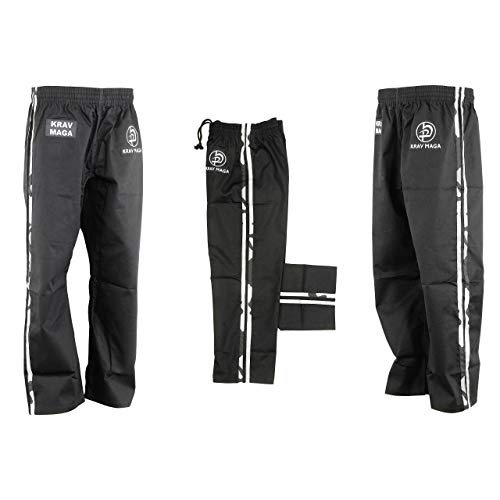 Pantalon Krav Maga combat noir résistant aux déchirures pour entraînement