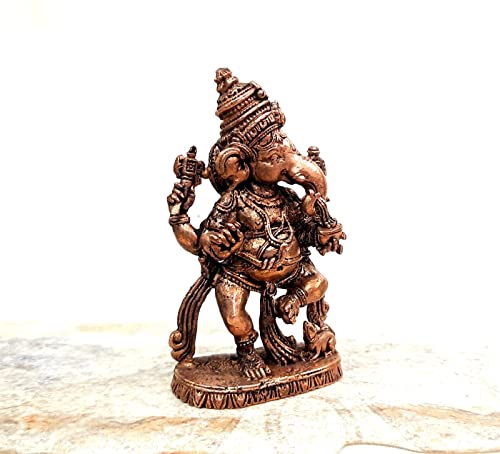 Image of Ganesh Murti Copper Bhagwan Ji - 7.7 cm - Pack of 1