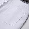Men's Slim-Fit Stretch Jeans Skinny Jeans for Men Distressed Straight Leg Fashion Comfort Flex Waist Pants Motorbike Denim Trousers Athletic Stylish Bottoms White 34 #3