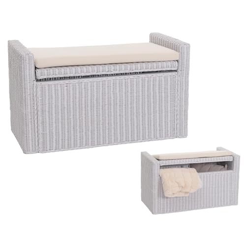 Mendler Sitzbank M92 Garderobenbank Bank Sitzhocker, mit Stauraum...
