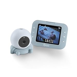 Babymoov Draadloze Babyfoon met 3,5 Scherm, Infrarood Kwaliteit, Slaapliedjes – Model YOO Roll – Bereik 300m – Oplaadbare Batterijen met 10 uur Autonomie – Laag Energieverbruik en Levenslange Garantie