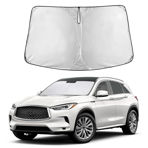Image of Autovir Windshield Sun Shade Fit for 2019-2024 2025 2026 Infiniti Qx50 Sunshade, Front Car Window Shades Sun Visor, Blocks UV Rays & Heat, Car Accessories