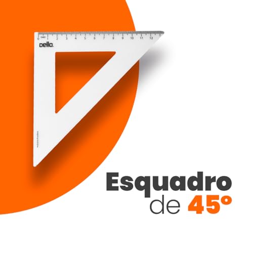 Conjunto Para Desenho 1 Grau 1 E 2 Grau C/05 Pecas Flexivel - Blister com 1 Unidade, Dello, 8700H.00