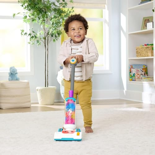 Fisher-Price - 2-in-1-Staubsauger und Staubwedel, Spielzeug-Set mit 45 Liedern, Lichtern und Geräuschen… – Ansicht 2