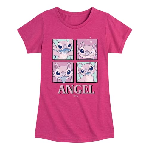 Disney - Lilo & Stitch - All The Expressions of Angel - Toddler & Youth Girls Short Sleeve Graphic T-Shirt