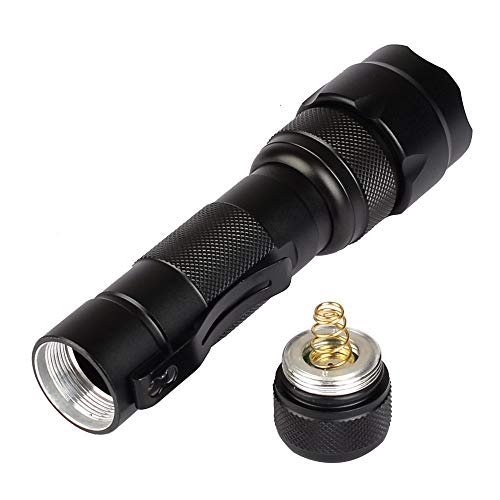 Skysted Wf-502B Single Mode Tactical Flashlight With Clip,Ultra Bright 1200 Lumens 10W L2 U3 1A Led,Waterproof Handheld Torch,For Camping Hiking Emergency(Black) #TOP2