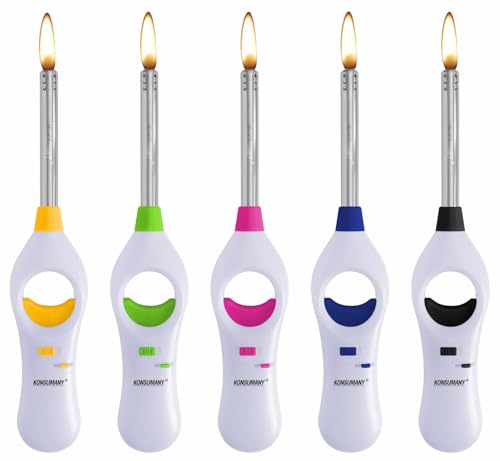 KONSUMANY 5stk. Stabfeuerzeug Feuerzeug Gas 22 cm lang KONSUMANY 5stk. Stabfeuerzeug Feuerzeug Gas 22 cm lang