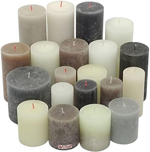 Bolsius Stumpenkerzen Weiß - 8 Stück 20x10 Cm Mit 120 Stunden Brenndauer