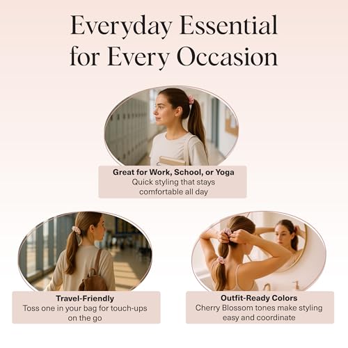 Kitsch Satin Scrunchies for Women - No Crease Hair Ties for Girls | Big Scrunchies For Women with All Hair Types and Textures, Perfect for Day or Night - Image 7