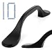 Koofizo Spoon Foot Cabinet Arch Pull - Black Furniture Handle, 3 Inch/76mm Screw Spacing, 10-Pack for Kitchen Cupboard Door, Bedroom Dresser Drawer, Bathroom Wardrobe Hardware