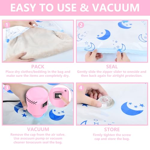 Image of LISACOOL Portable Vacuum Pump Electric Pump Storage Bags for Various Vacuum | 80%Space Saver,Travel Packing Essential&Luggage Space Saving,Seasonal Clothing & Bedding Storage,Dorm Organizing Fast