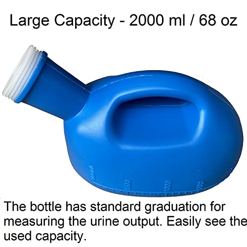 Portable Urinals for Men Spill Proof 2000 ml 68 oz Urine Bottles for