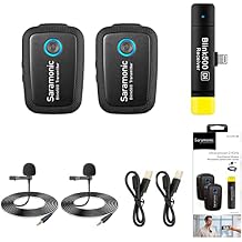 Saramonic Blink 500 B4 TX+TX+RX 2.4GHz Micro-Wireless Dual Lavalier System w/Lightning Dual-Receiver for iOS Devices, Black
