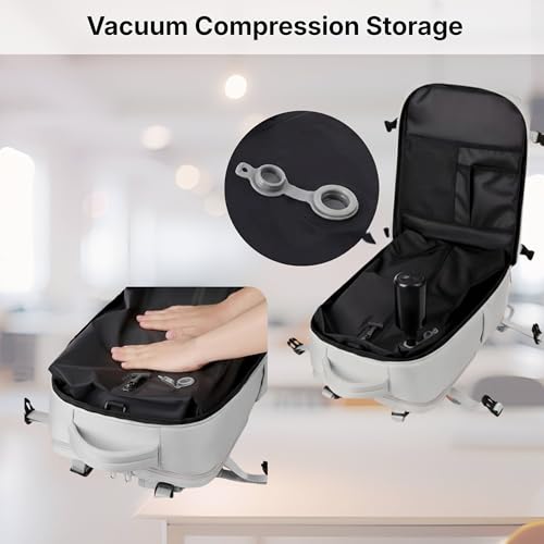 Image of KARRIER Vacuum Compression Backpack with Built-in System for Clothes & Gear Laptop Bags Backpacks for Men and Women 3-in-1 Space-Maximizing Organizer
