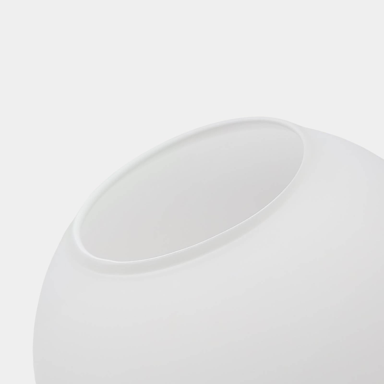 Sfera di vetro con foro, 70 mm, paralume in vetro opale, bianco opaco, diametro 140 mm