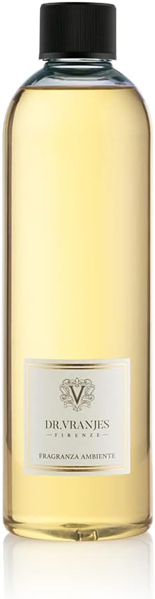 Dr. Vranjes – Rosa Tabacco 500 ml Refill + Double Pack of White Sticks (3 Pieces Bundle)- Luxury Home Fragrance, Main Scent: Oriental and Floral, Olfactory Pyramid: Damask Rose, Tobacco, Vanilla