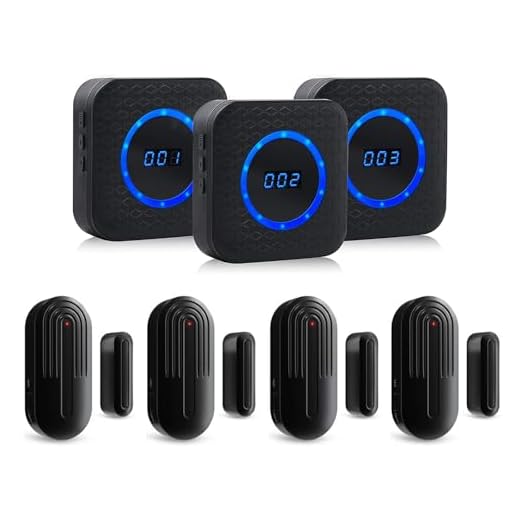 Wireless Caregiver Pager Call Button,Sanjie Door Alarms for Dementia Patients/Kids Safety/Home Security,Door Sensor Alarm for Elderly/Business/Home/Store/Mailbox,1000Ft Long Range Volume Adjustable