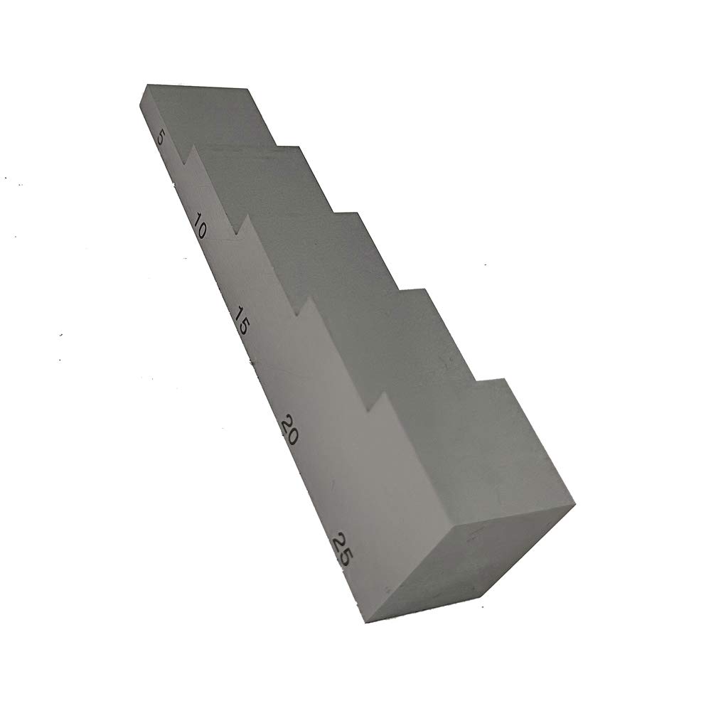 Ultrasonic Calibration Test Block 5 Step 5mm 10mm 15mm 20mm 25mm 1018 Steel for Ultrasonic Thickness Gauge and Linearity in NDT Testing