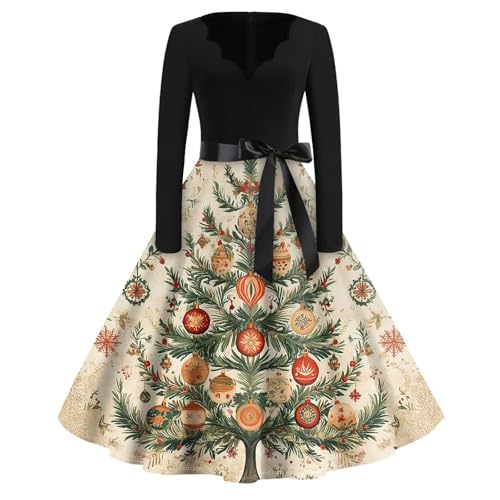 TOFOTL Winter Dresses for Women Weihnachtskleif Weihnachtskleif Weihnachtsklamotten Weihnachskleid Linie Christmas Sweater Costume Weihnachtskleid...