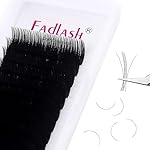 Lash Extension B Curl 20-25mm FADLASH Eyelash Extensions Mixed Tray Lashes 0.15 Faux Mink Single Classic Lash Extensions Supplies (0.15-B, 20-25mm Mix)