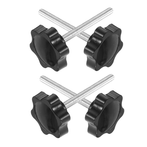 OATIPHO 4個五角星ノブ 手締めネジ ボルト ガスケット付き 介護用 交換部品 ドライブ車椅子ハードウェア 高齢者用 アームレスト固定用