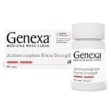 Genexa Extra Strength Acetaminophen Pain & Fever Relief Caplets, 500 mg, 100 Count…