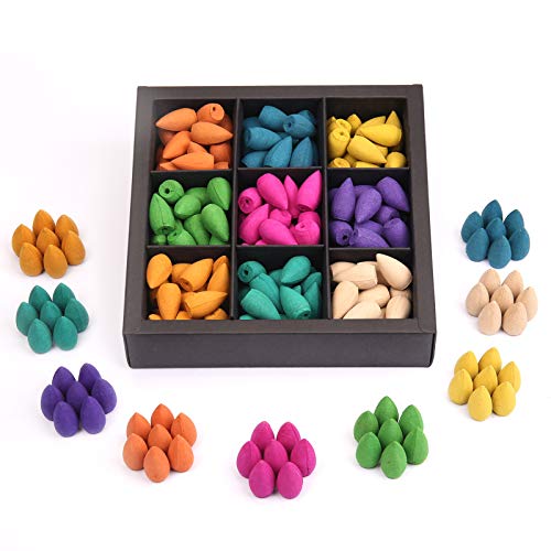 Otofy Backflow Incense Cones 180 Pcs Of 100% Natural Handwork Scents Waterfall Incense Rose Tulip Jasmine Lavender Rose For Backflow Incense Burner Holder Natural thumb #7