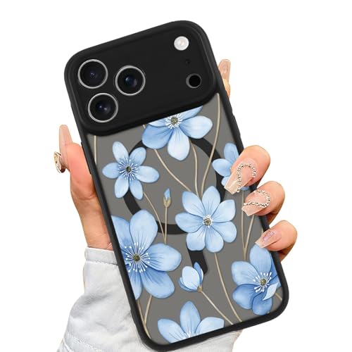 Vulfwela iPhone 17 Pro Max�p���킢���u���[�t�����[�t�H���P�[�X�A���C�P�[�X6.9�C���`�AMagSafe�Ή��A���I�Ńg�����f�B�ȉԕ����f�B�[�X�K�[���Y�J�o�[�n�[�hPC�w�ʑϏՌ��ی�t�@���_