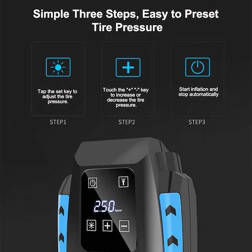 HaiMa 2019 Nuevo Inflador Digital De Neumáticos Dc 12 Voltios Coche Portátil Compresor De Aire Bomba 150 Psi Auto Aire Bomba Para Coche Motocicleta Led Luz - China Pantalla Digital