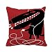 Fodera per cuscino di tiro Red Dog Wolf Ascolta Mp3 Musica Bambini Umorismo elettronico 18x18 pollici Federa Decorativo per la casa Fodera per cuscino quadrato Fodera per cuscino