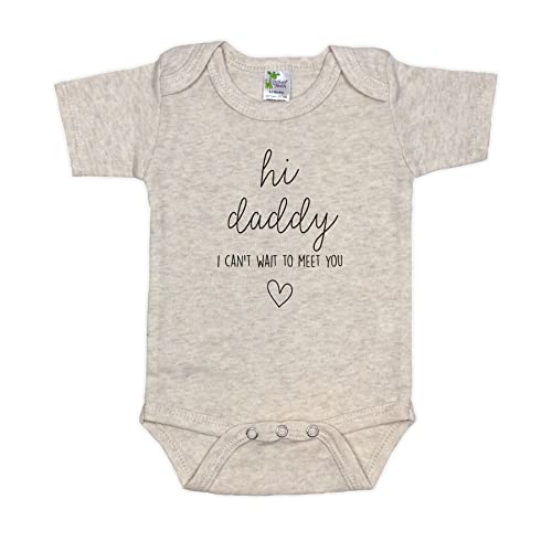 Hi Daddy I Can't Wait To Meet You Pregnancy Announcement Infant Bodysuit - Surprise Gift For Dad