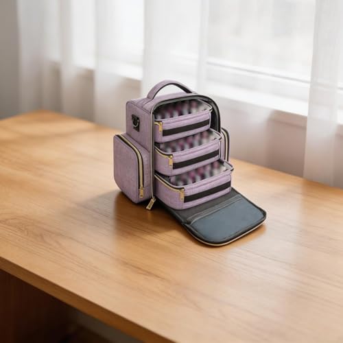 Bolsa de esmalte de uñas compacta con acabados premium y secciones externas 3