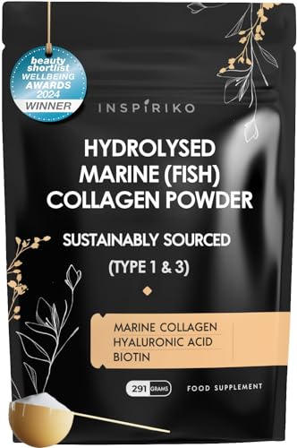 Marine Collagen Powder for Women - Marine Collagen with Hyaluronic Acid, Vitamin C, Biotin & MSM. Hydrolyzed Collagen Peptides Powder. 30 Servings