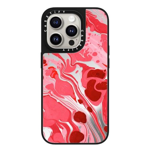 Coque miroir pour iPhone 15 Pro CASETiFY compatible MagSafe argent et noir