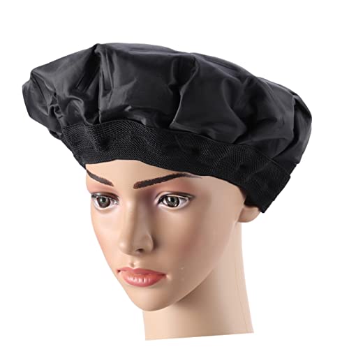 Bonnet chauffant cheveux en gel micro-ondes noir pour soin thermique
