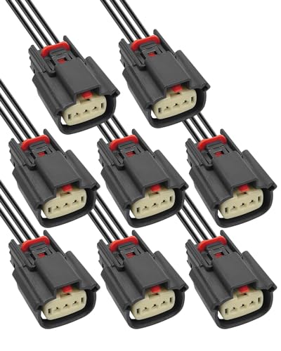 QLZOZB Ignition Coil Connector Harness Fit for Ford V6 V8 Flex 2013-2019 Replace 9U2Z14S411EA S2280 WPT931 8Pcs