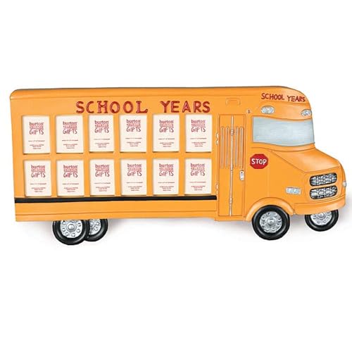 School Bus Picture Frame for Boys and Girls 1st - 12th Grade Photo Display for Students or Teacher Appreciation