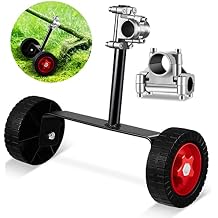 Fabbay Adjustable Support Wheels Auxiliary Wheels 26mm1 Inch and 28mm1.1 inch Weed Walk Behind String Trimmer for Weed Grass Cutter Gas String TrimmerBlack