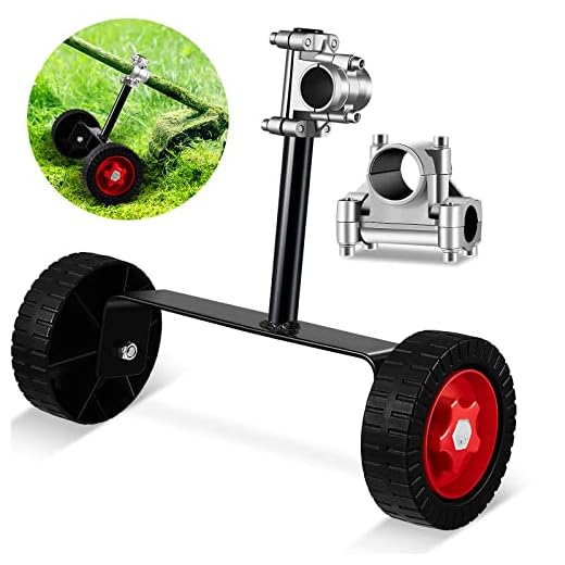 Adjustable Support Wheels Auxiliary Wheels 26mm(1 Inch) and 28mm(1.1inch) Weed Trimmer Wheel Walk Behind String Trimmer for Weed Trimmer Grass Cutter Gas String Trimmer