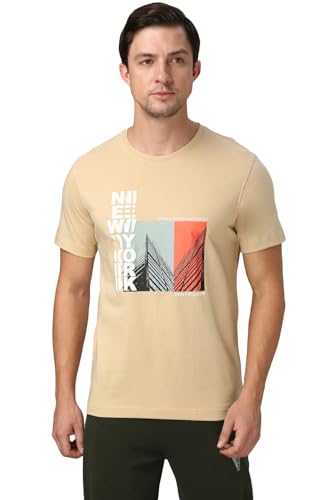 Image of Van Heusen Men's Athleisure Graphic T-Shirt - Comfortable Crew Neck| Soft Breathable Cotton Blend | Casual Wear Style | Summer Favorite | Style 60054