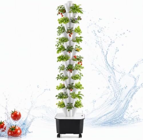 Hydroponic Tower 60 Pods 12 Tiers Hydroponics Growing System Vert...