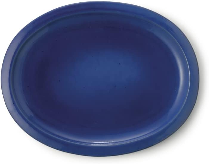 Saucer Oval Stoneware Ceramic Art.S6000- cm.33 x 25 x 2h.- Electric Blue Enamel (Product semiartigianale, there may be slight Variations in Colour.) – certre