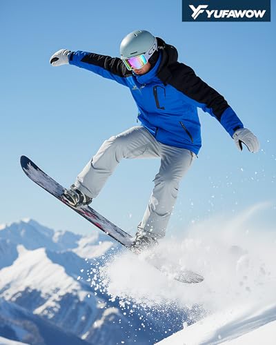 Image of Yufawow Men's Ski Jacket Waterproof Warm Snowboard Jacket Insulated Winter Coat for Outdoor Cold Weather Sports Work