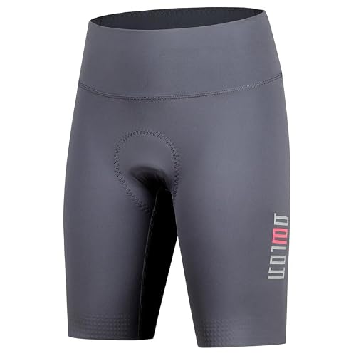 beroy Fahrradhose Damen Gepolstert Kurze Sporthose Radler Shorts Damen Atmungsaktive Schnell Trocknende Stoßfeste Lila XL