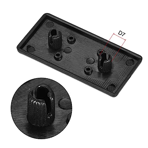 Image of uxcell 3060 EU Standard Profile End Cap, Plastic Rectangle Aluminum Extrusion Plug for Trolley, Fish Tank Rack, Storage Rack, Black 30x60mm 40pcs