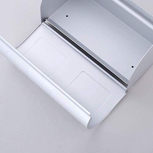 Soporte para papel higiénico con estante anticaídas para móviles en baño 5
