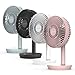 Newlux - Ventilatore da tavolo USB Windpure Desk W300 con 4 Vel, testa pieghevole, batteria al litio fino a 50 min. Ventilatore da scrivania silenzioso (<30 dB) per ufficio, casa o campeggio (corallo)