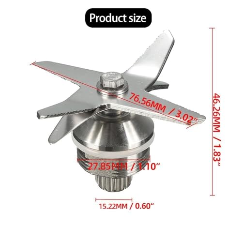 rgcgeem Blender Wet Blade Replacement Parts for Vitamix - Stainless Steel Vitamix Blende Accessories Compatible with Vitamix 5200 Series Blender Mixer 64oz and 32oz Containers - Quality & Direct Fit