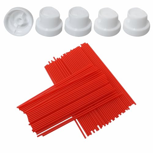 MEETOOT 100 pitillos plástico flexibles 12 cm miniatura 4