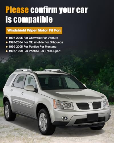 Image of ROADFAR Front Windshield Wiper Motor Compatible For Chevrolet For Venture | Fit For Oldsmobile For Silhouette 1997-2004|For Pontiac For Montana 1999-2005|OEM:12368685|5 Pins